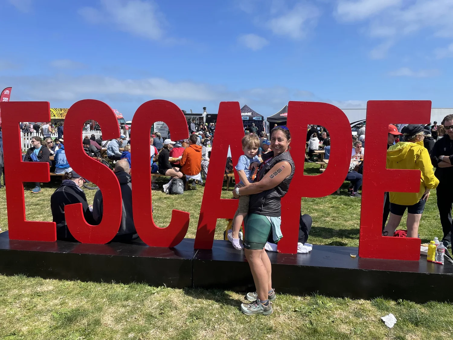 Whitney after finishing Escape from Alcatraz